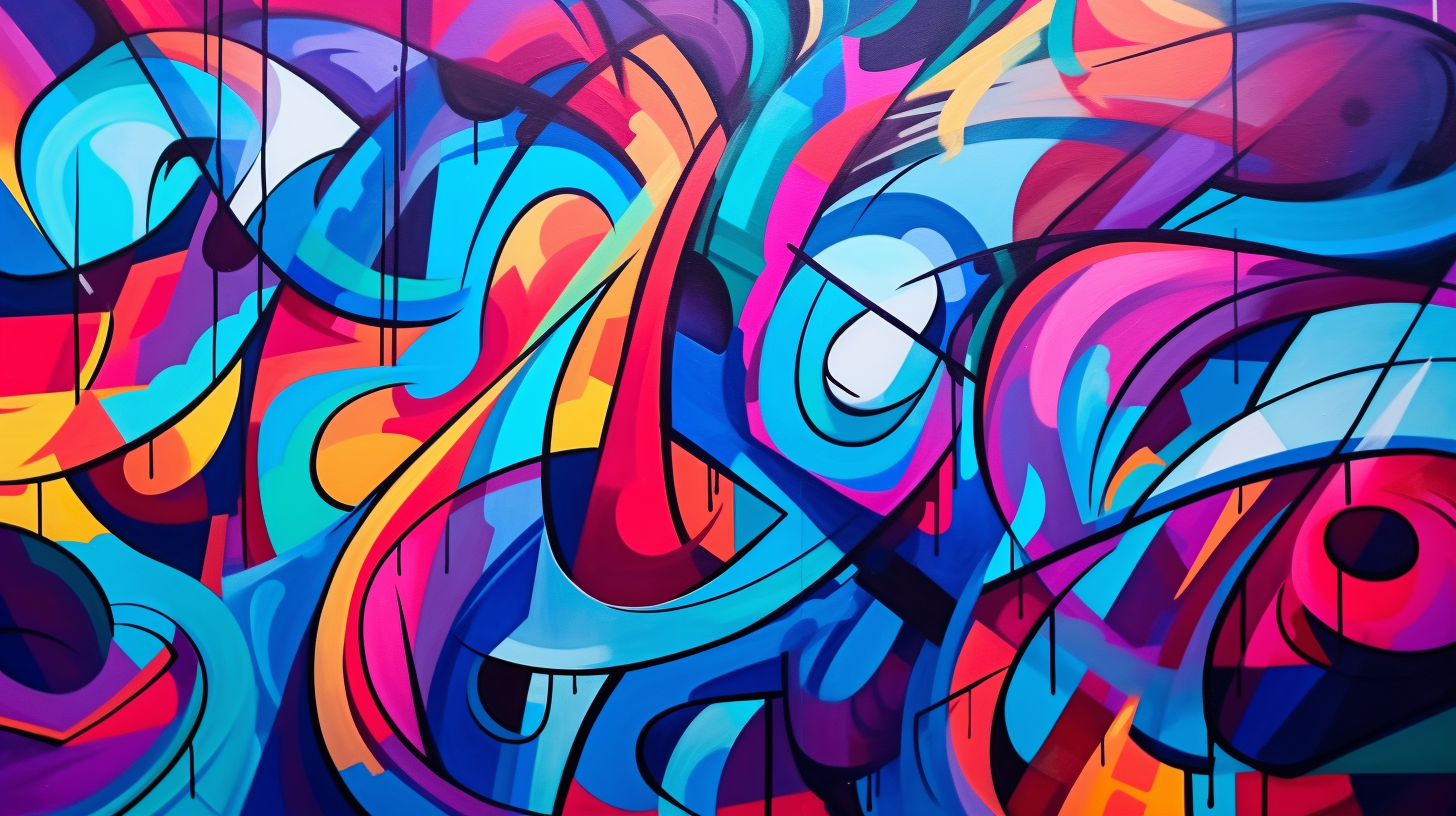 Bold, eye-catching street art featuring abstract forms and shapes; vibrant colors and swirling patterns.desktop, phone, HD & HQ free wallpaper, free to download