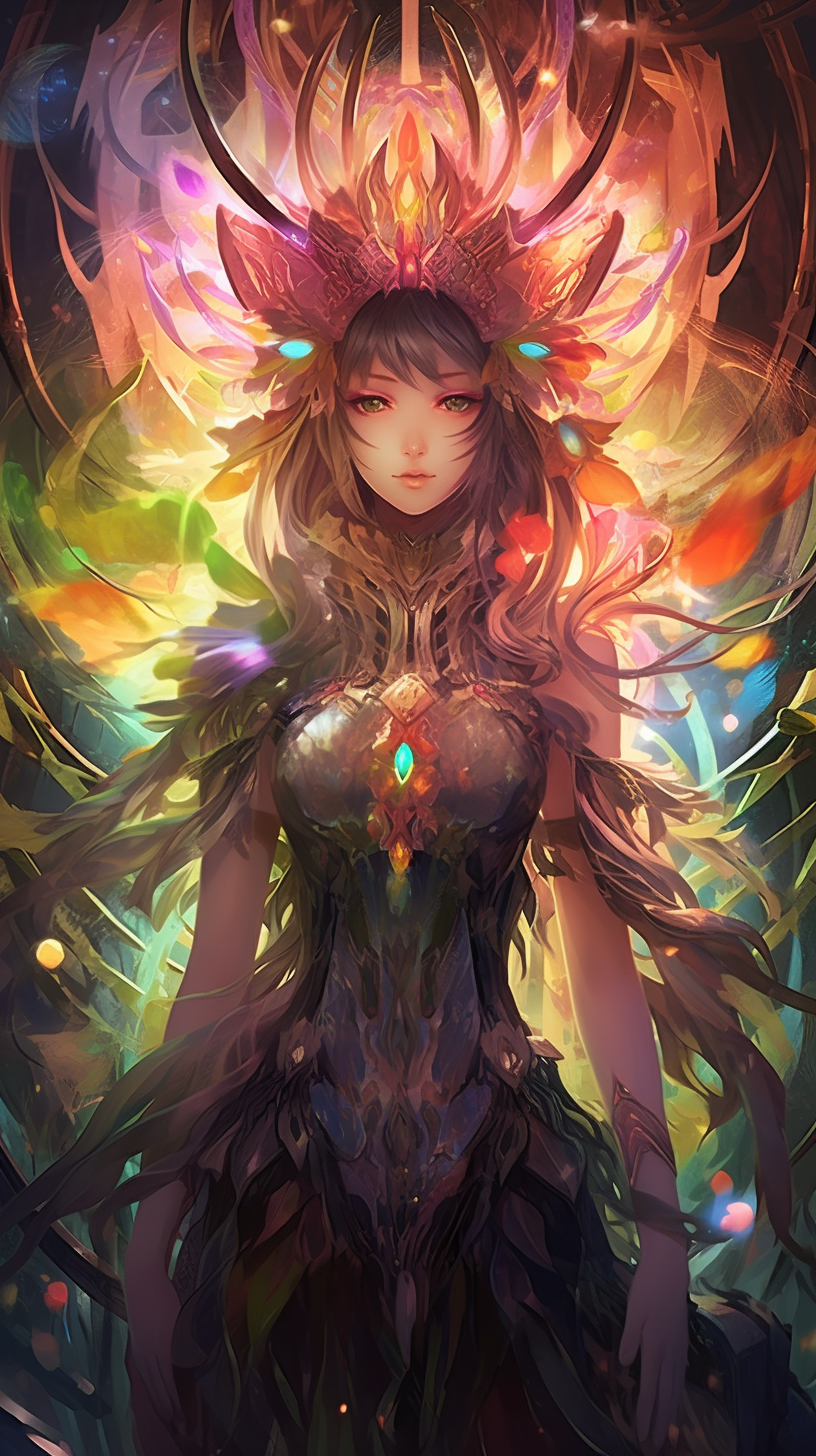 Showcases a magic energy wave flowing around an abstract anime element; bold outlines with moderate shading. phone art wallpaper