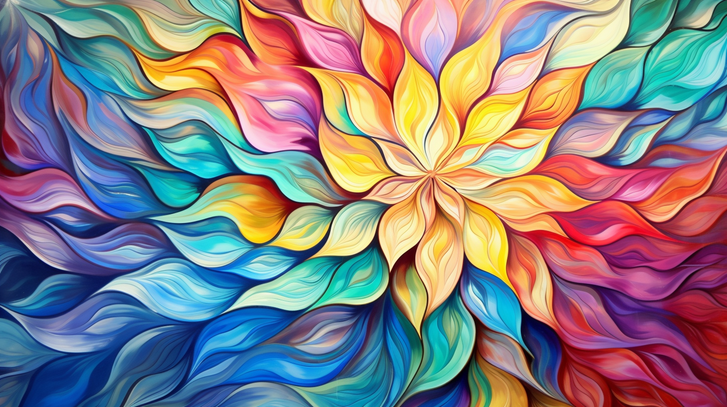 Artistic abstract background featuring a stunning burst of hues; intricate color blending. desktop, phone, HD & HQ free wallpaper, free to download