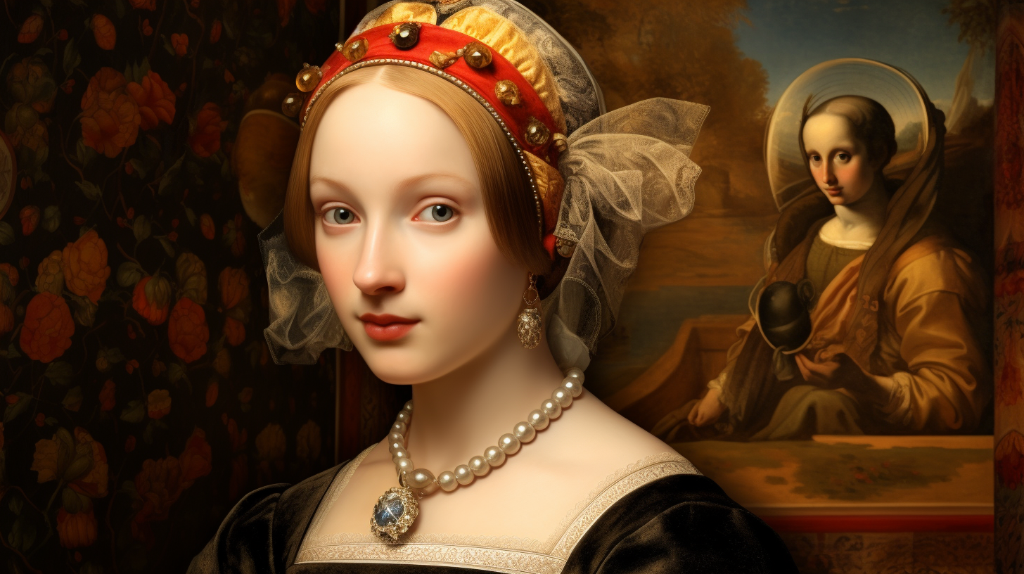Classic art portrait with detailed facial features; uses Renaissance art elements. desktop, phone, HD & HQ free wallpaper, free to download