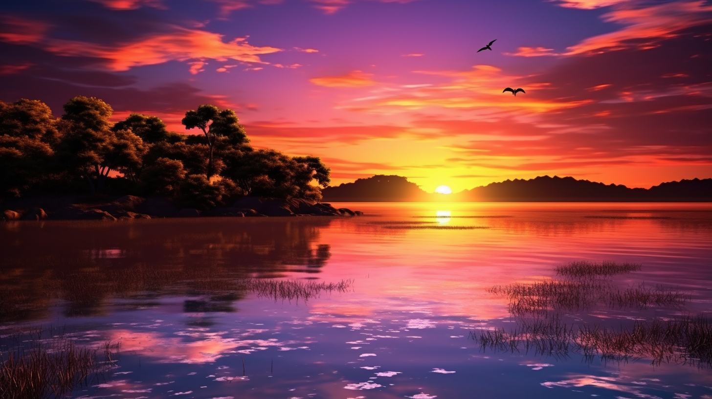 Vivid impression of a dense forest with lush green trees and sun rays penetrating through the leafage.desktop, phone, HD & HQ free wallpaper, free to download